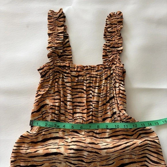 Faithfull The Brand St. Tropez Saint Midi Wilde Animal Print Dress Sz S - Picture 7 of 16